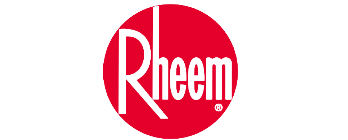 Rheem HVAC brand logo.